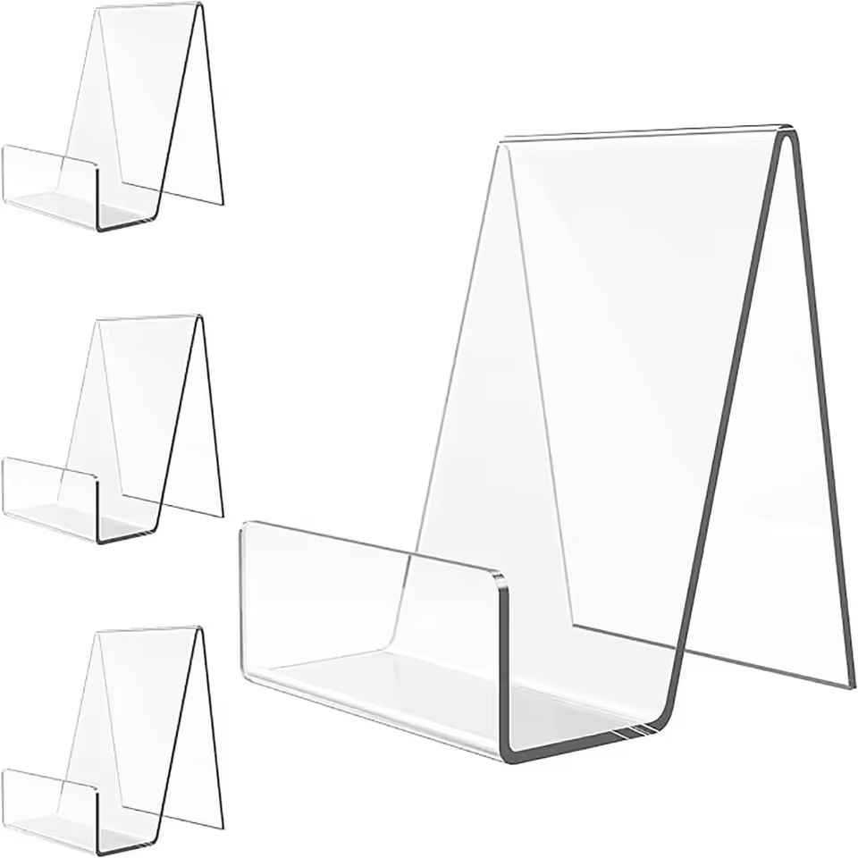 Clear Acrylic Book Stand Holder - 디스플레이에 대 한 4pcs 아크릴 책