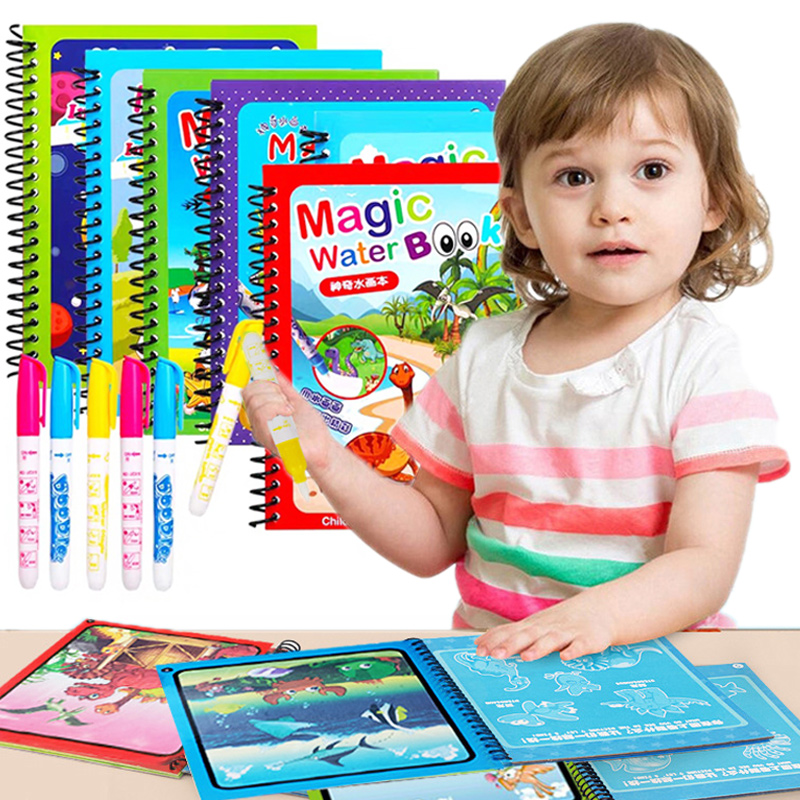 Reusable Water Magic Coloring Book - 몬테소리 장난감 재사용 가능한 색칠하기 책