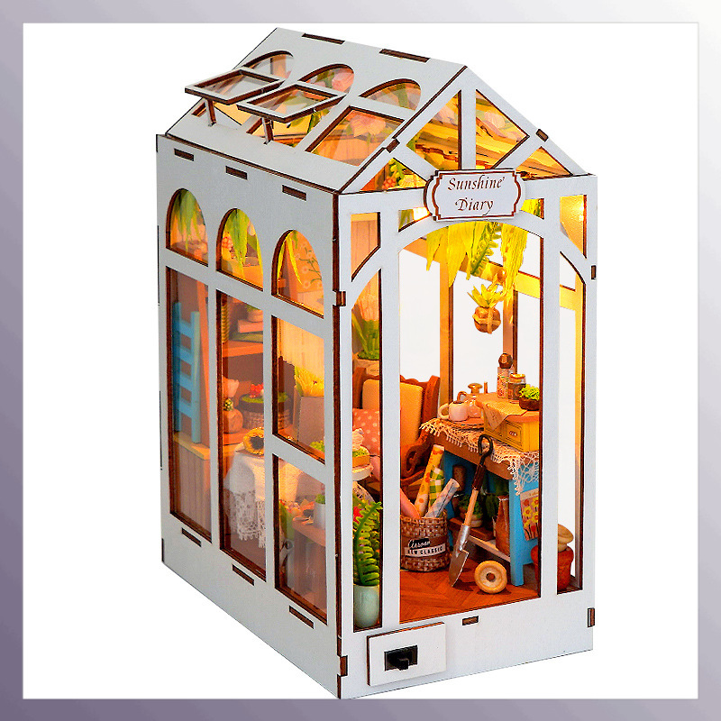 Diy Wooden Book Nook Kit Shelf Insert - DIY 나무 선샤인 다이어리 북 누크