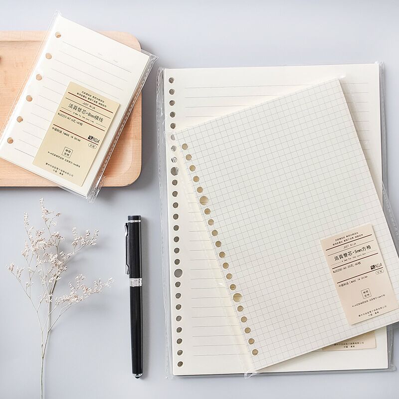 A5 Spiral Dotted Grid Notebook - A5 B5 20 홀 루스 리프