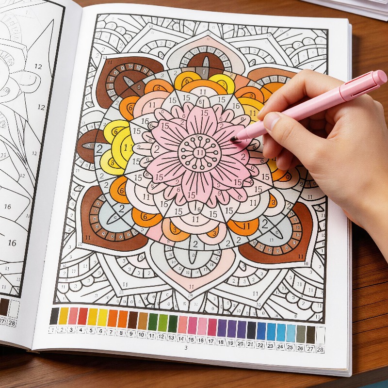 Adult Coloring Book Stress Relief - 성인용 동물/식물 색칠하기 스트레스 해소 색칠북,