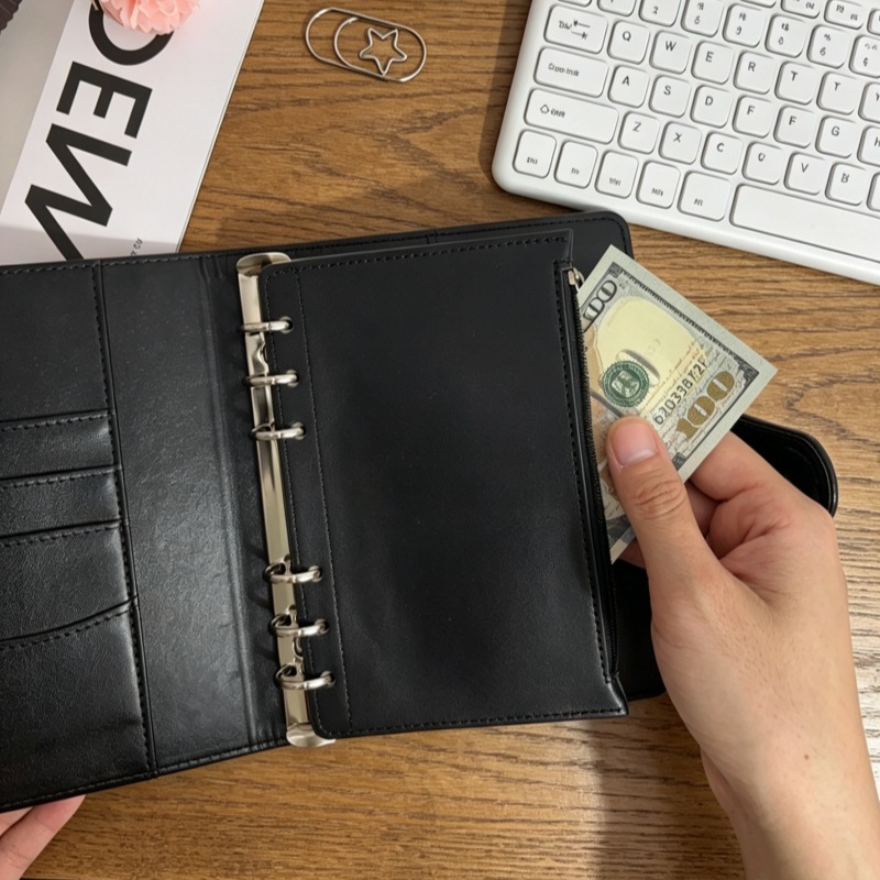 Vintage Leather Journal Notebook - A6 마카롱 컬러 노트북 바인더 루즈리프