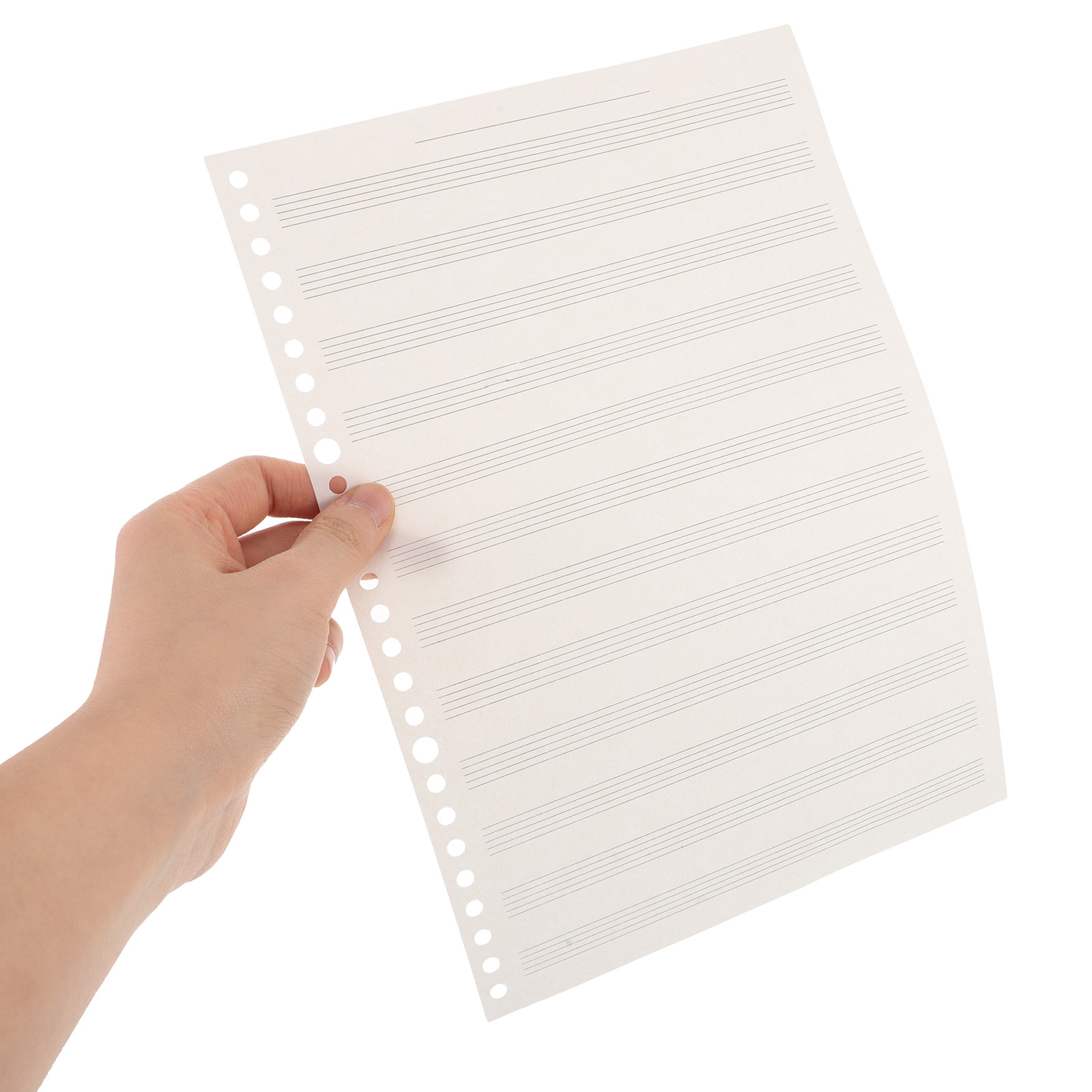 Blank Sheet Music Notebook - 기타 악보 노트, 투명하고 좁은 줄이