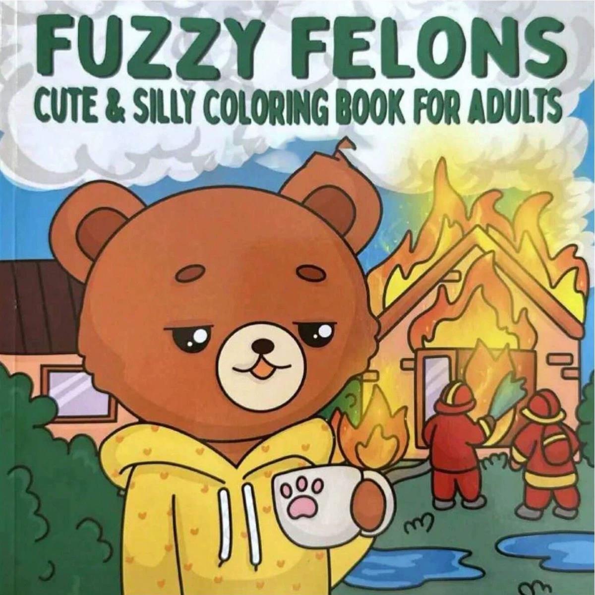 퍼지 펠론스 성인 색칠책 - 귀여운 동물 캐릭터가 있는 - Adult Coloring Book Stress Relief 리뷰 및 가격
