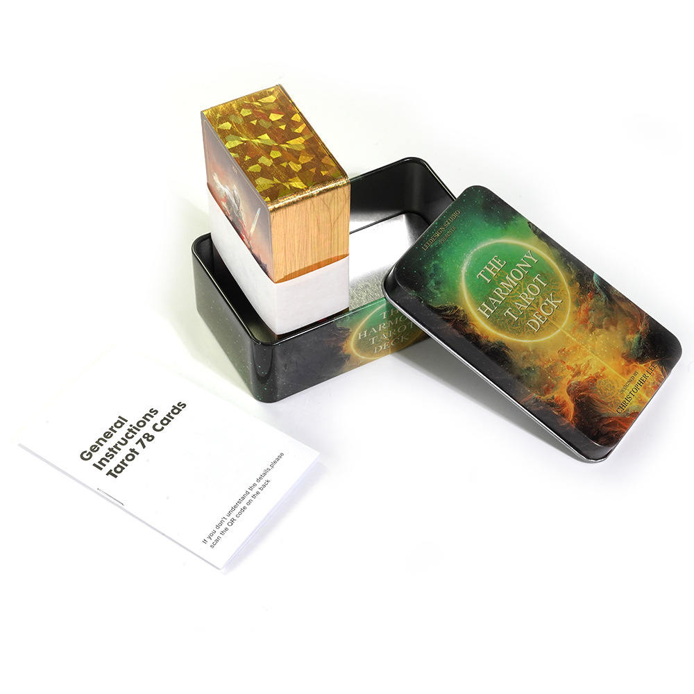 금박 가장자리가 있는 주석의 하모니 타로 78 Pcs  - Tarot Deck With Guidebook 리뷰 및 가격