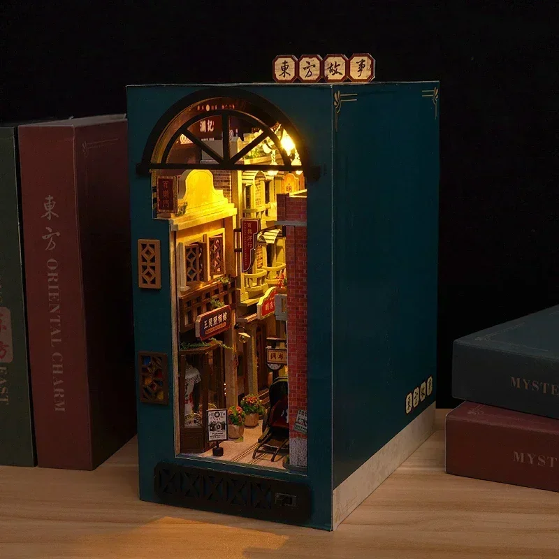 DIY 나무로 만든 동양 이야기 중국 책꽂이 수제 북엔 - Diy Wooden Book Nook Kit Shelf Insert 리뷰 및 가격