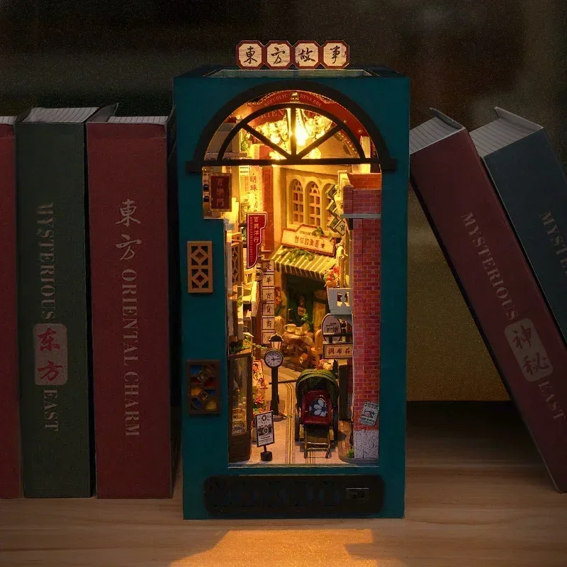 DIY 나무로 만든 동양 이야기 중국 책꽂이 수제 북엔 - Diy Wooden Book Nook Kit Shelf Insert 리뷰 및 가격