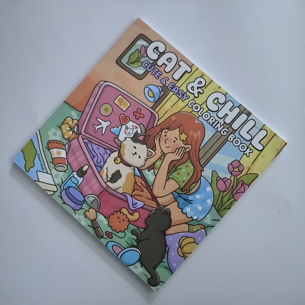 고양이와 소녀 귀여운 성인용 색칠책 스트레스 해소 그림 - Adult Coloring Book Stress Relief 리뷰 및 가격