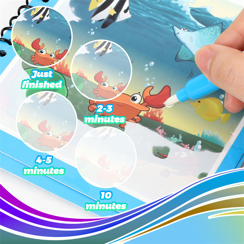 몬테소리 장난감 재사용 가능한 색칠하기 책 어린이를위한 - Reusable Water Magic Coloring Book 리뷰 및 가격