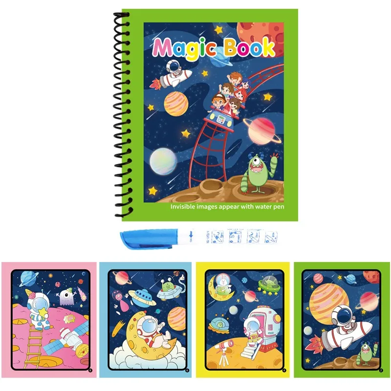 1Pc 재사용 가능한 마법의 물 책 어린이 선물 컬러  - Reusable Water Magic Coloring Book 리뷰 및 가격