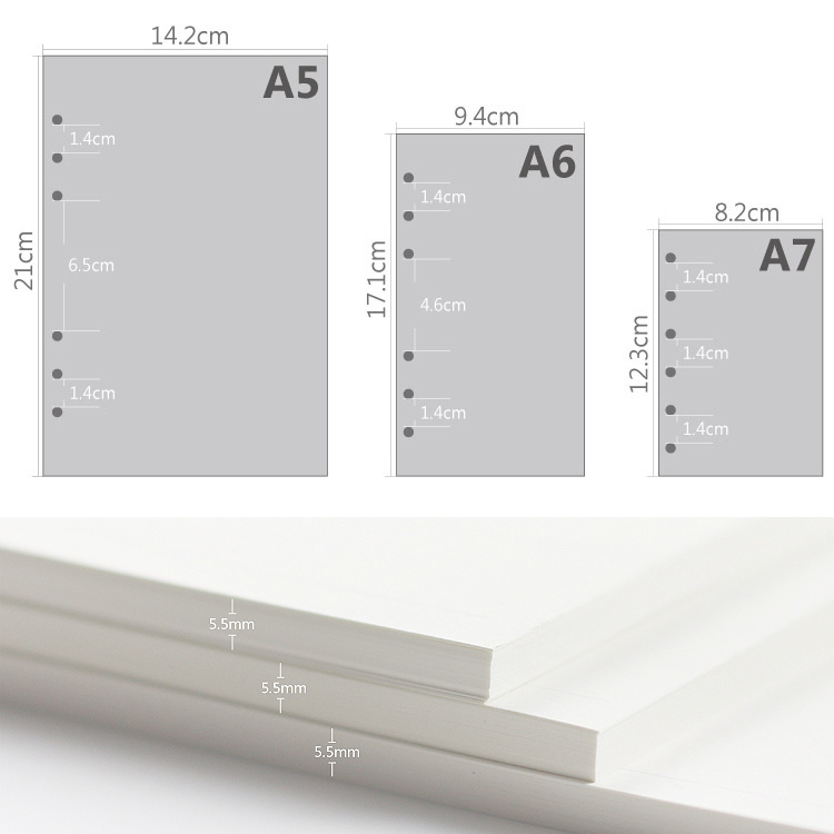 45 매 A5 A6A7 루스 리프 노트 리필 나선형 바 - A5 Spiral Dotted Grid Notebook 리뷰 및 가격