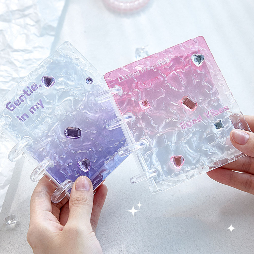 그라데이션 아크릴 포토카드 바인더 물결무늬 탈부착 가능 - Kpop Photo Card Binder 3 Inch 리뷰 및 가격
