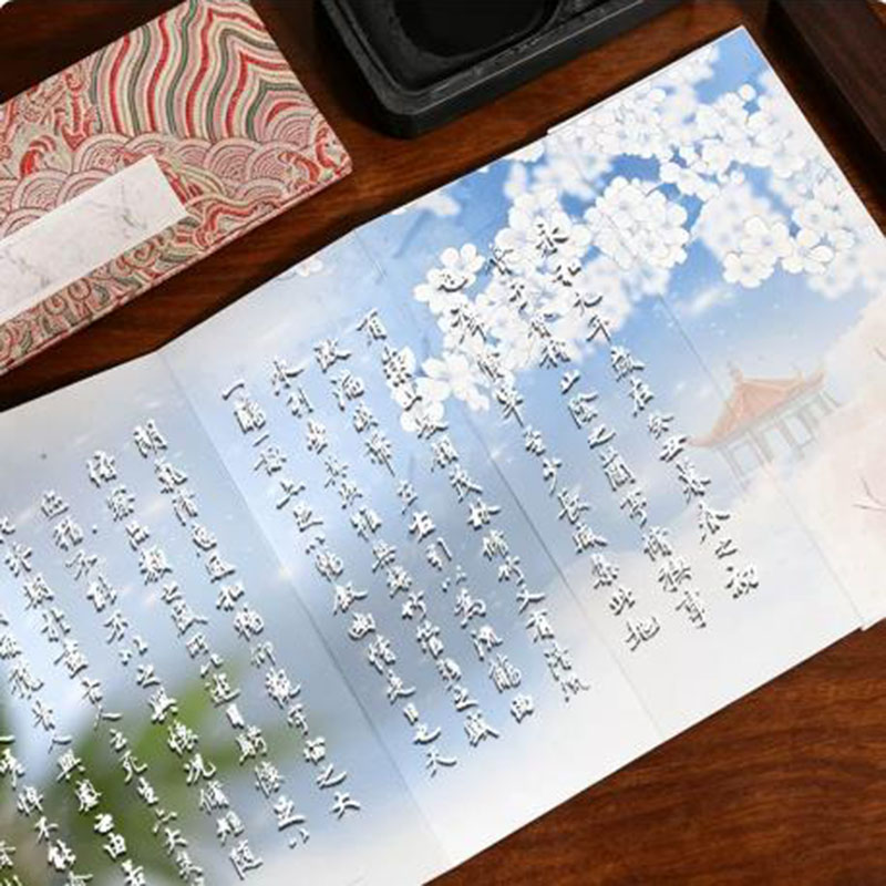 8x20cm Xuan 종이 아코디언 앨범, 6개의 패널 - Chinese Calligraphy Practice Book 리뷰 및 가격