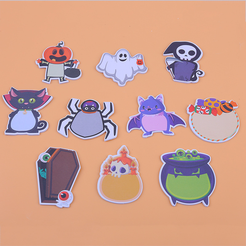 200 페이지 할로윈 테마 메모 패드 세트 스티커 메모 - Stationery Books 리뷰 및 가격