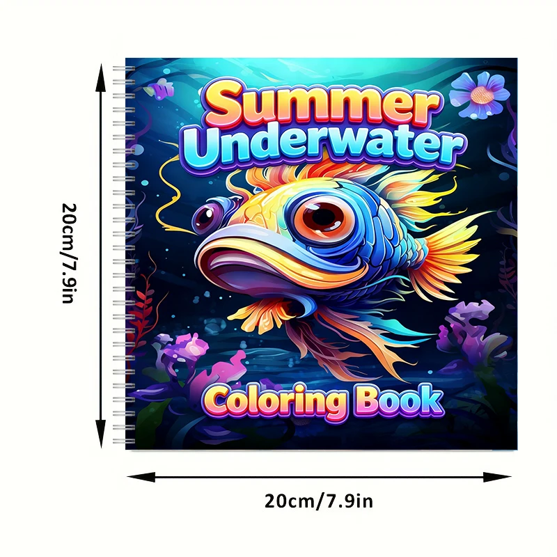 성인을 위한 여름 수중 색칠책, 귀여운 해양 그림책,  - Adult Coloring Book Stress Relief 리뷰 및 가격