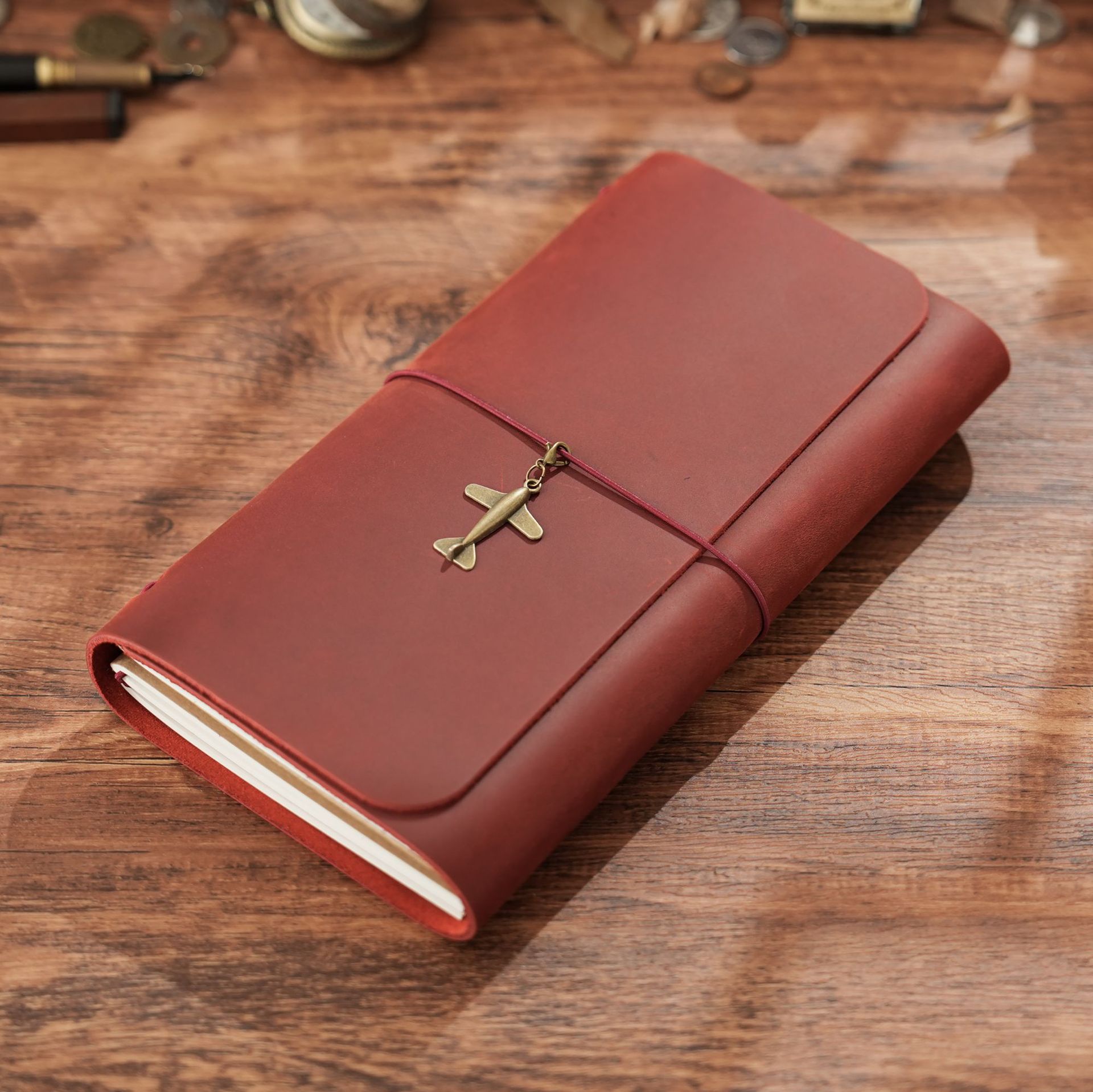 새로운 도착 트리플 폴드 TN 여행자 노트 정품 소가죽 - Vintage Leather Journal Notebook 리뷰 및 가격