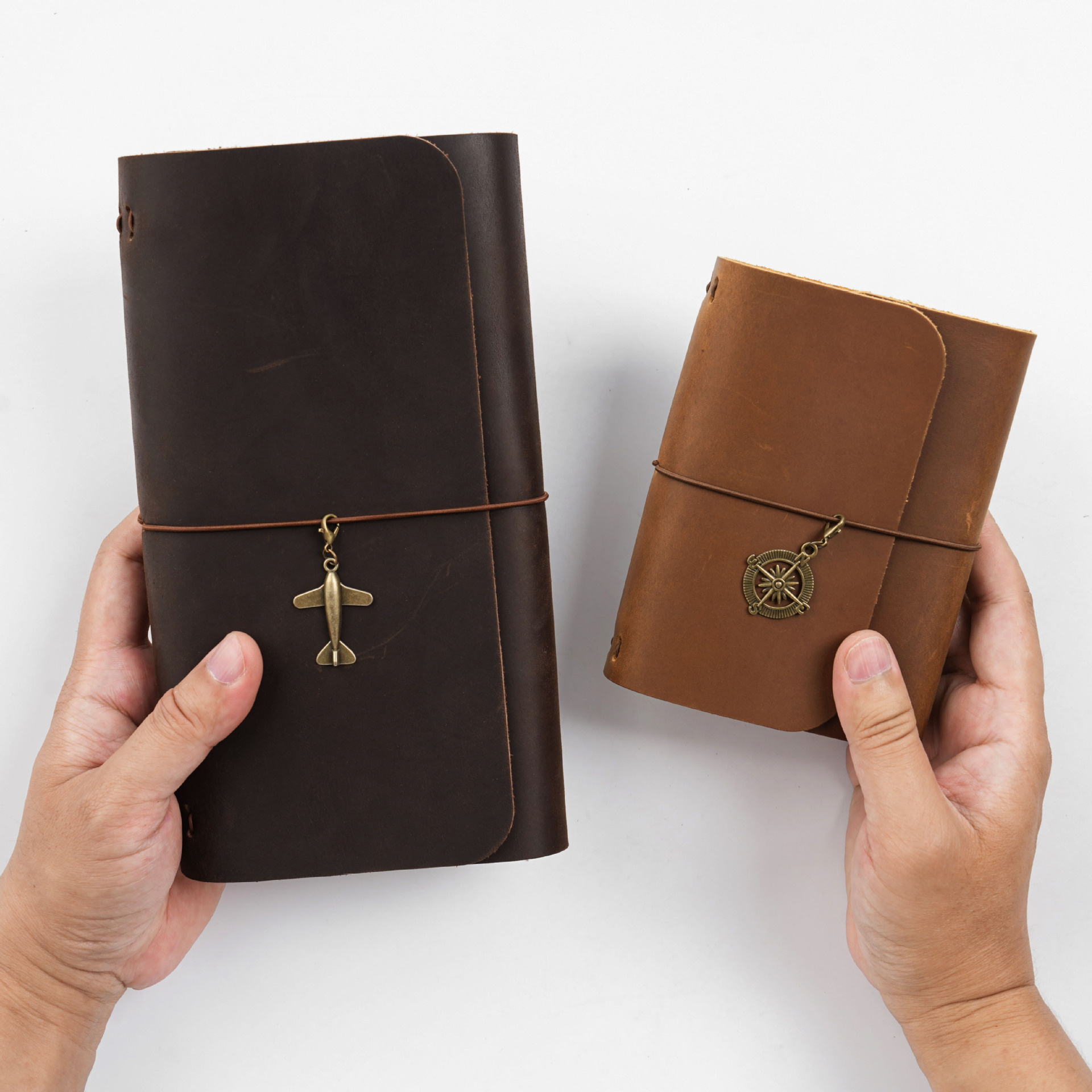 새로운 도착 트리플 폴드 TN 여행자 노트 정품 소가죽 - Vintage Leather Journal Notebook 리뷰 및 가격