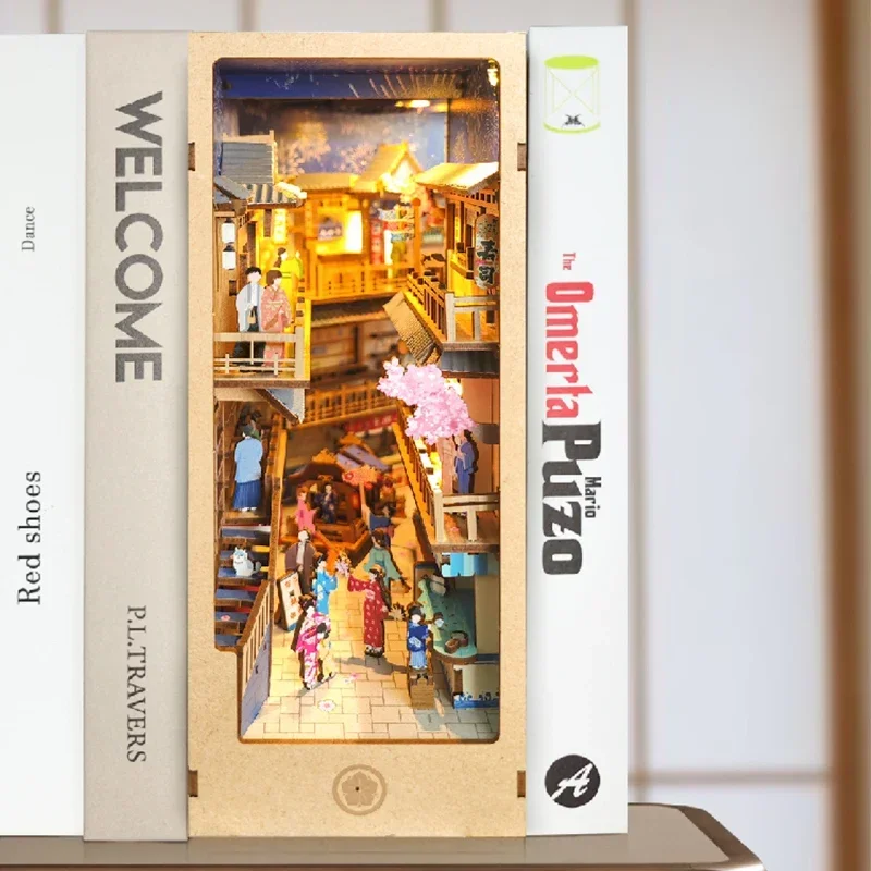 일본 레트로 DIY 나무 책장 인서트 미니어처 키트 책 - Diy Wooden Book Nook Kit Shelf Insert 리뷰 및 가격