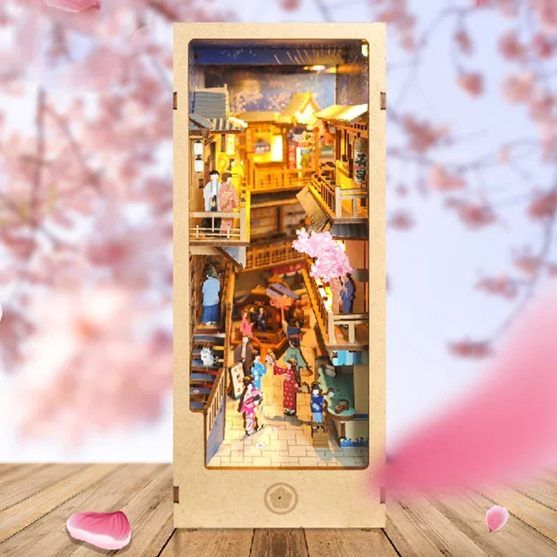 일본 레트로 DIY 나무 책장 인서트 미니어처 키트 책 - Diy Wooden Book Nook Kit Shelf Insert 리뷰 및 가격