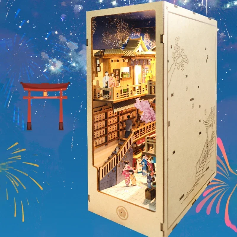 일본 레트로 DIY 나무 책장 인서트 미니어처 키트 책 - Diy Wooden Book Nook Kit Shelf Insert 리뷰 및 가격