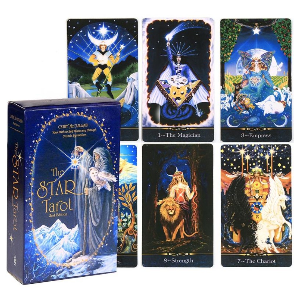 10.3*6cm 스타 타로 우주 상징주의 데크를 통해  - Tarot Deck With Guidebook 리뷰 및 가격