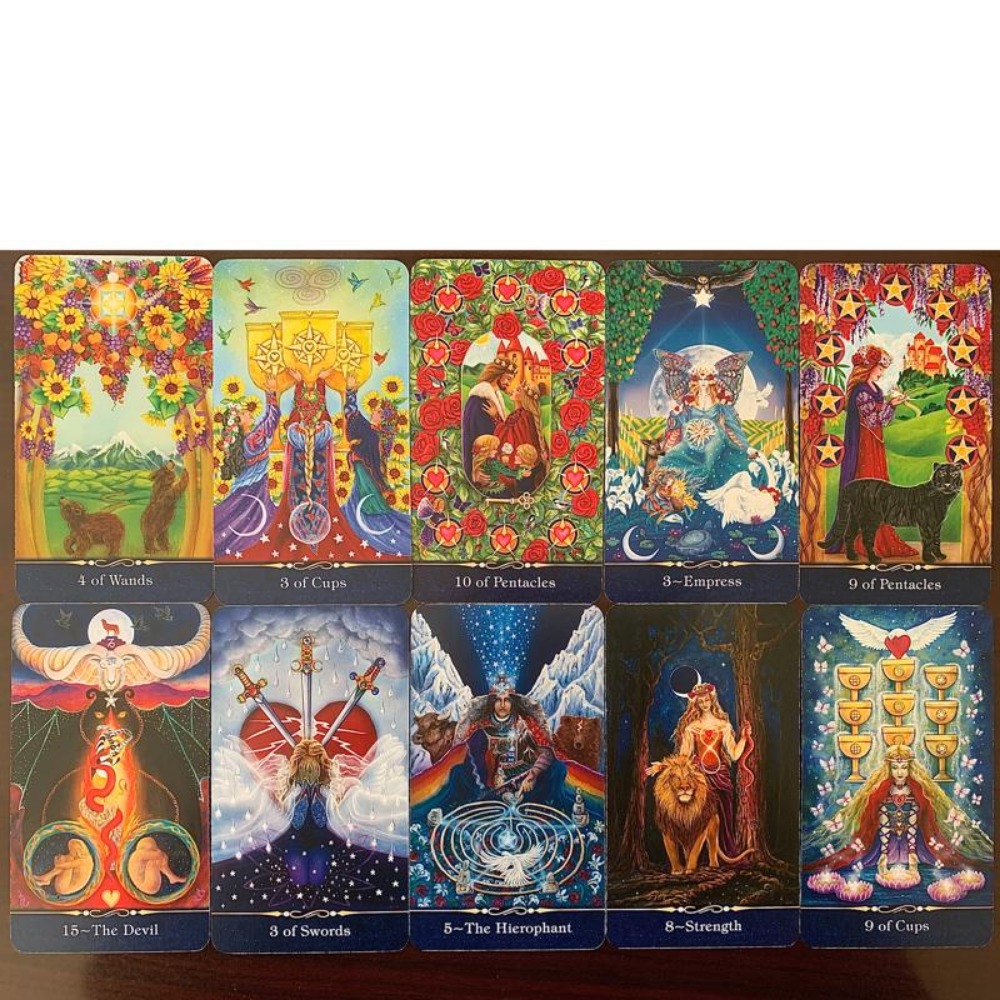 10.3*6cm 스타 타로 우주 상징주의 데크를 통해  - Tarot Deck With Guidebook 리뷰 및 가격