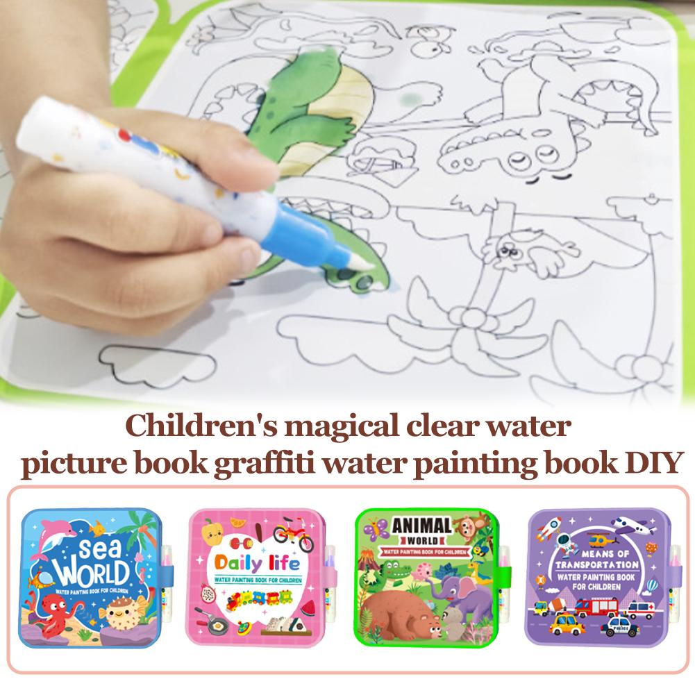 어린이를 위한 접이식 물 그림책, 재사용 가능한 매직  - Reusable Water Magic Coloring Book 리뷰 및 가격