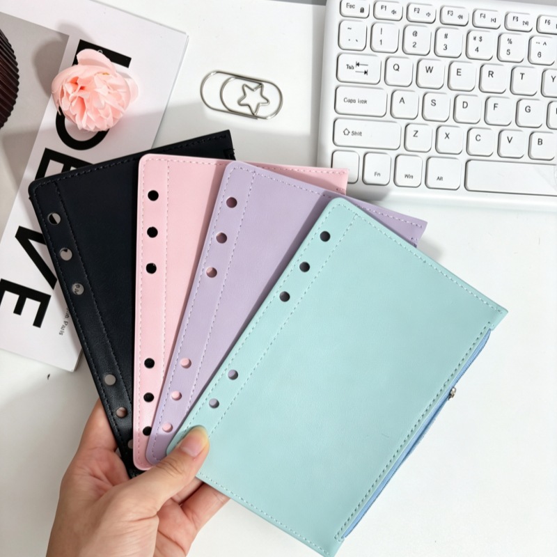 A6 마카롱 컬러 노트북 바인더 루즈리프 문서 파일링  - Vintage Leather Journal Notebook 리뷰 및 가격